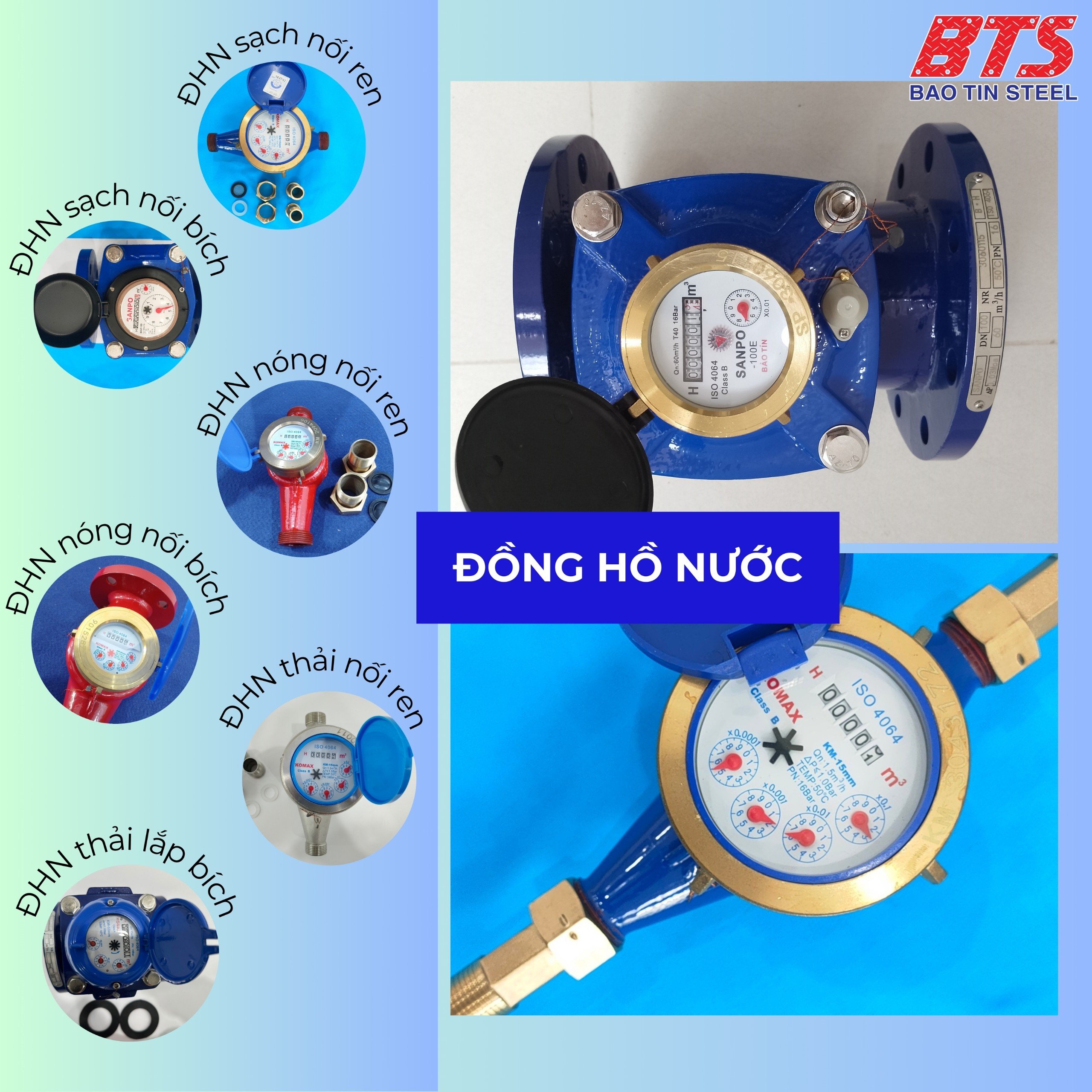 Đồng hồ nước được Thép Bảo Tín cung cấp cho thị trường 