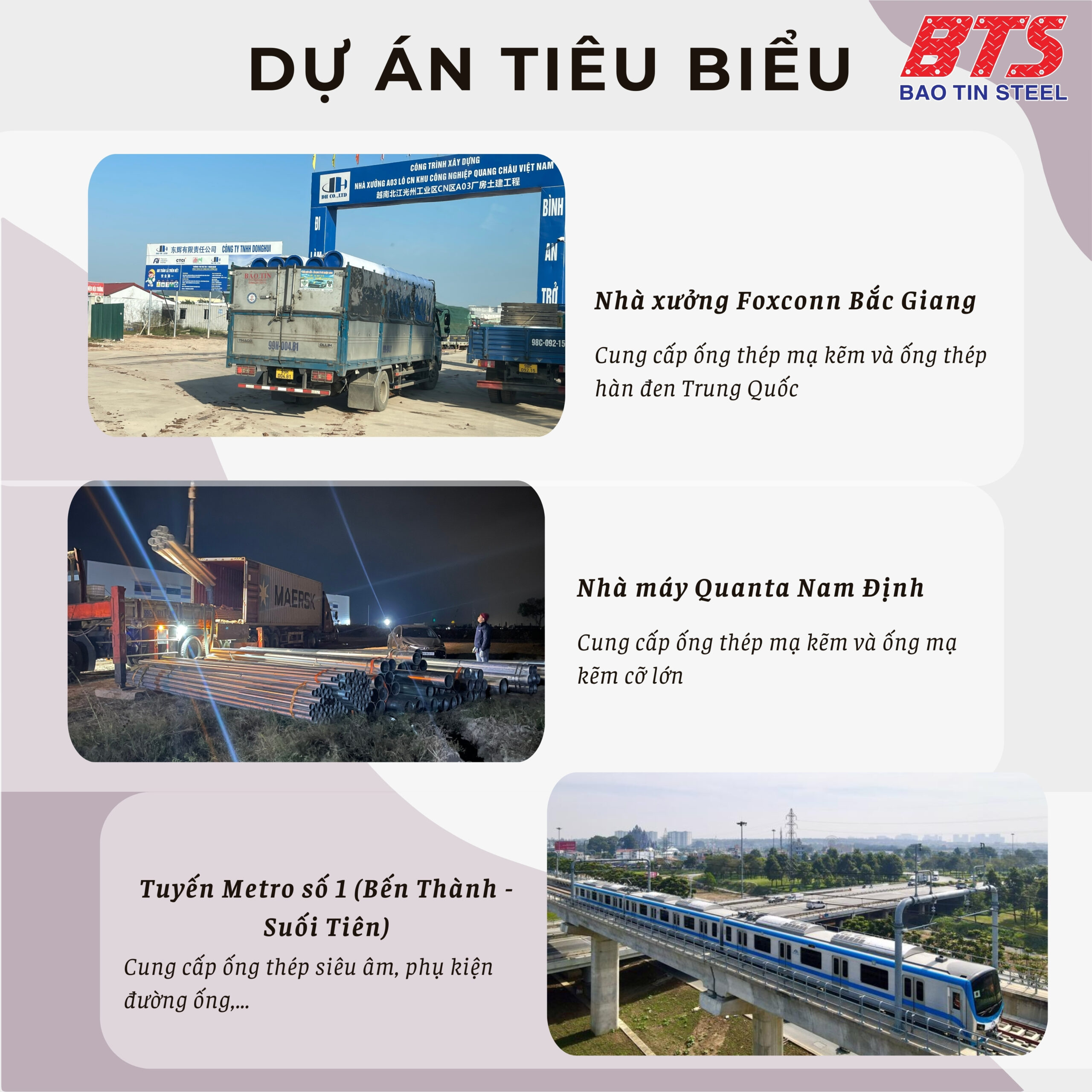 Dự án tiêu do Thép Bảo Tín đảm nhận 