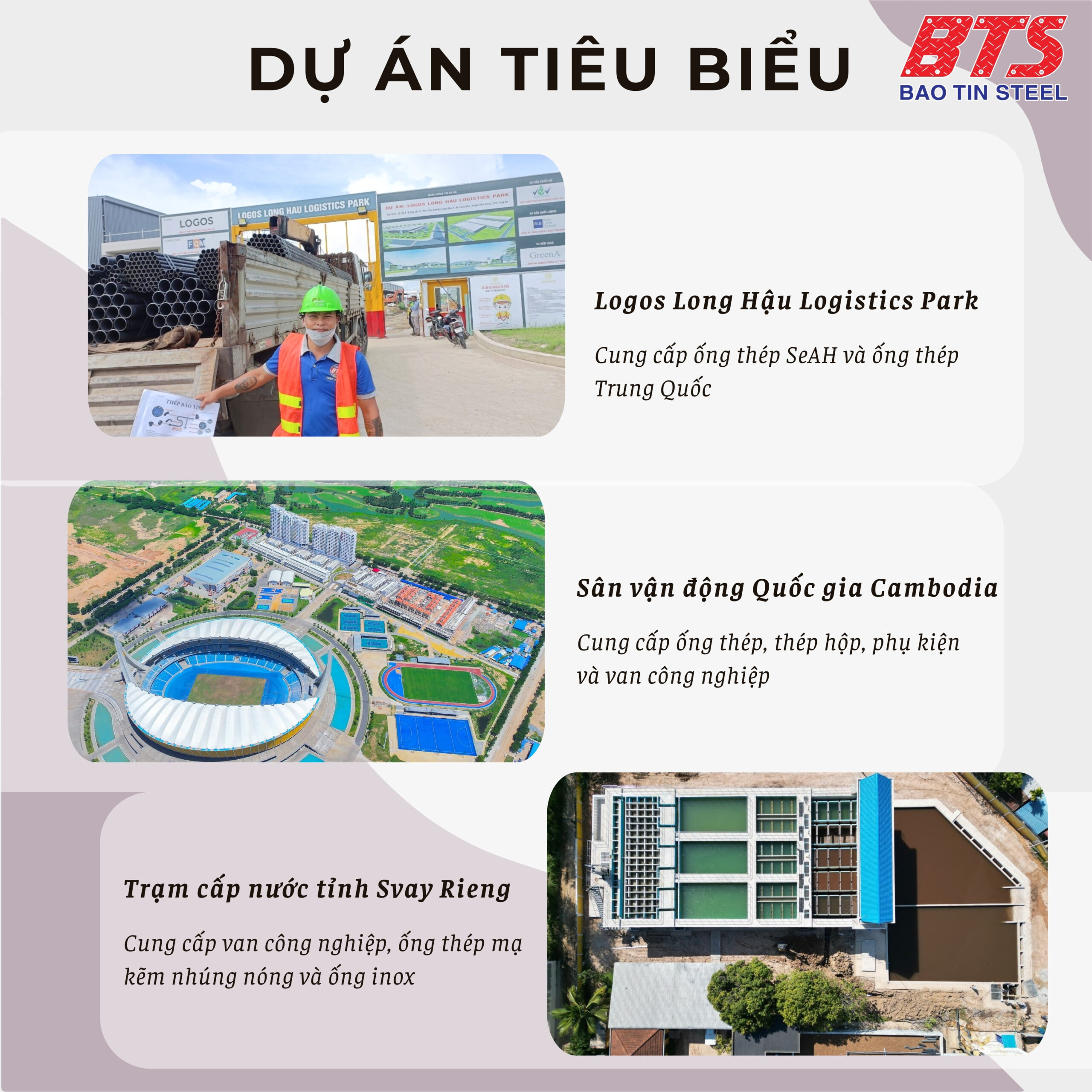Dự án tiêu do Thép Bảo Tín đảm nhận 