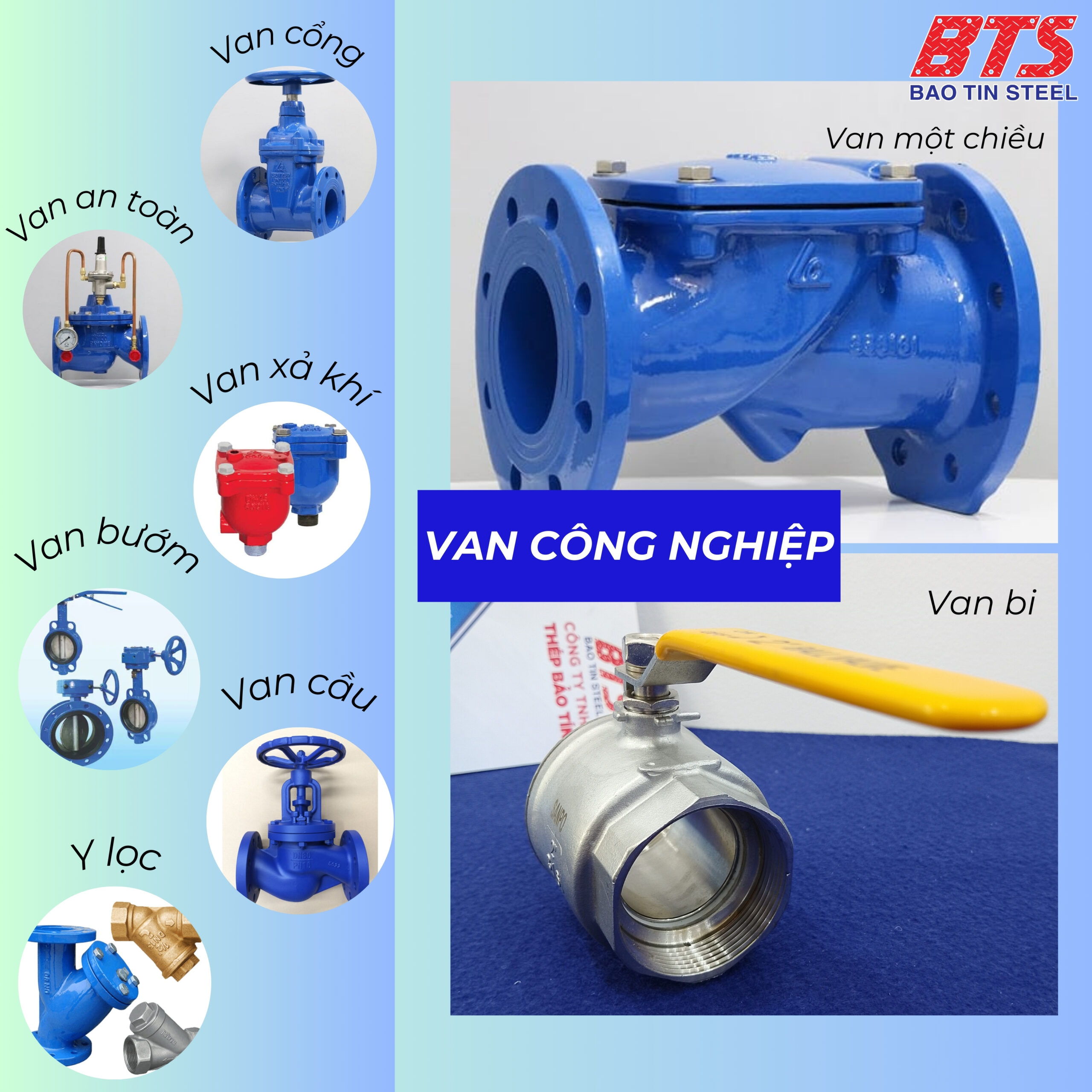 Van công nghiệp mà Thép Bảo Tín phân phôi 