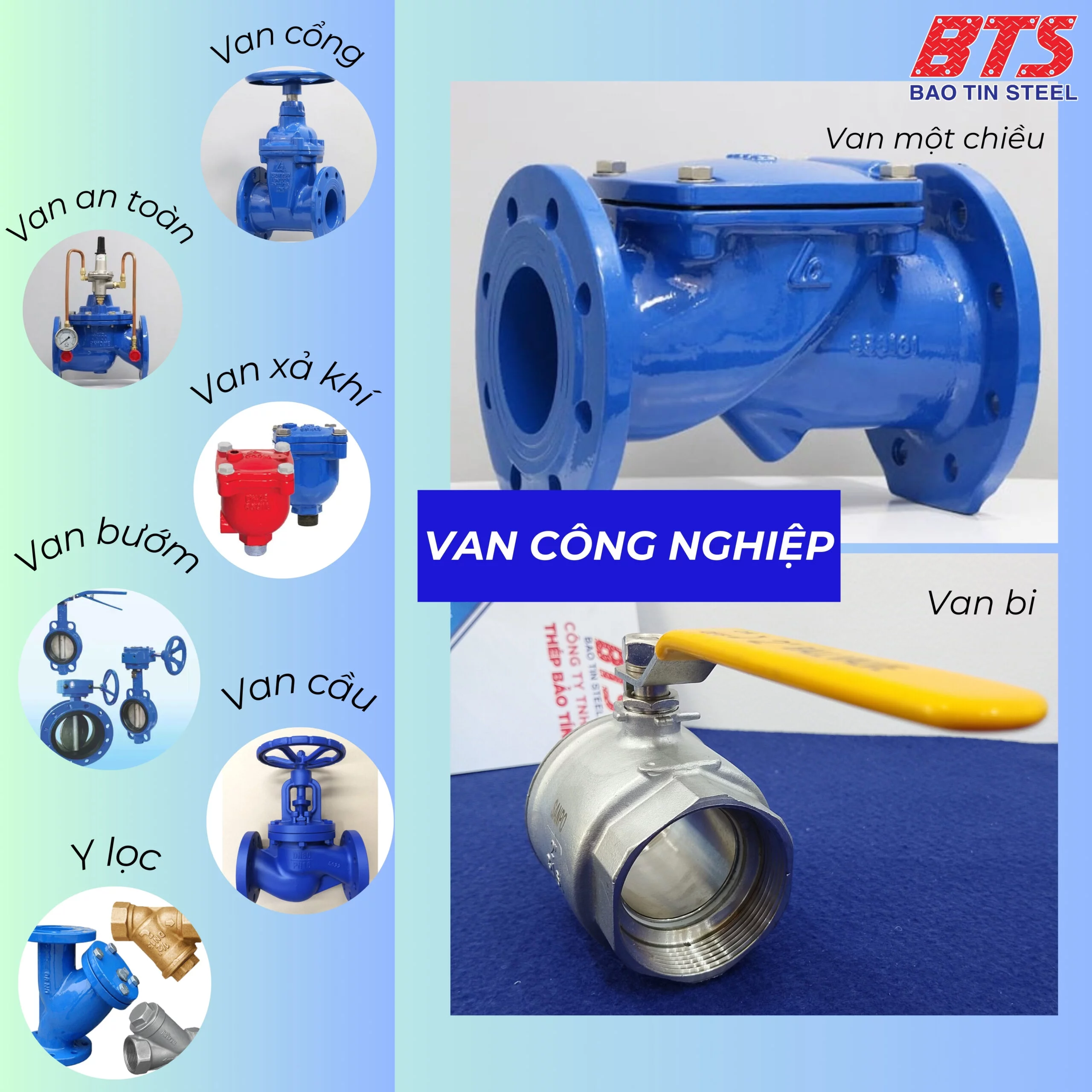 Van công nghiệp mà Thép Bảo Tín phân phôi 