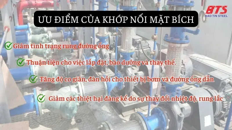 Ưu điểm của khớp nối lắp bích