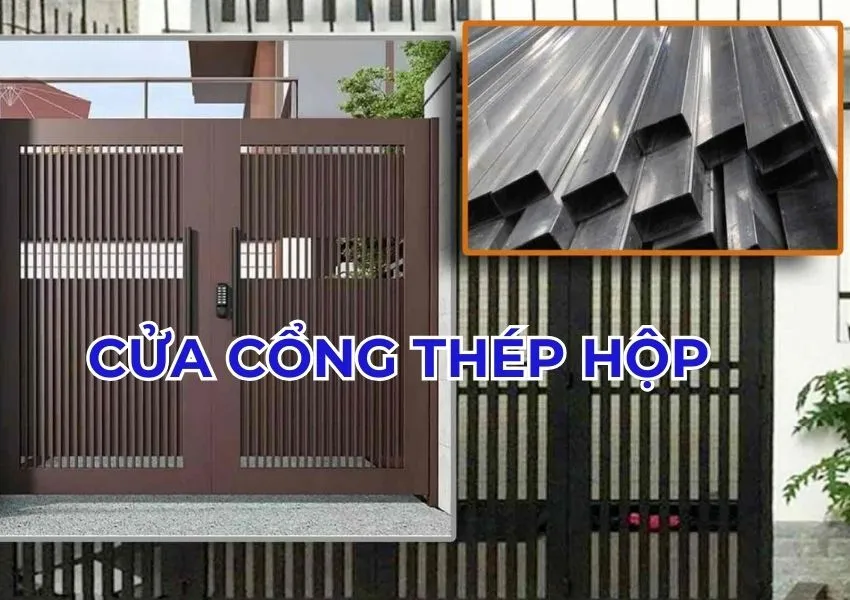 Cửa cổng thép hộp