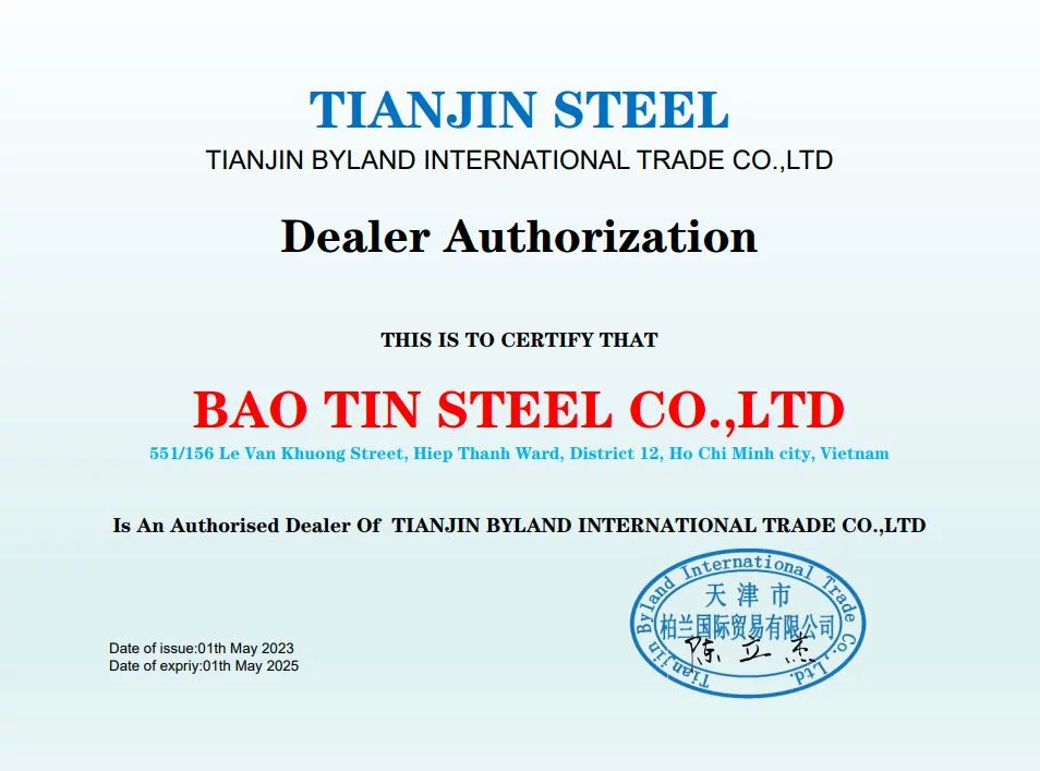 Đại lý phân phối chính thức các sản phẩm thép ống Tianjin Yuheng Steel Pipe Co., Ltd.