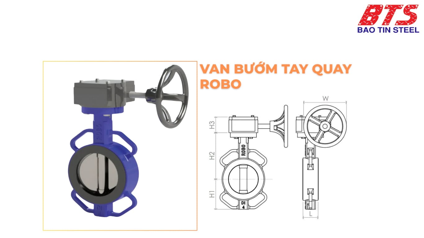 Van bướm tay quay ROBO