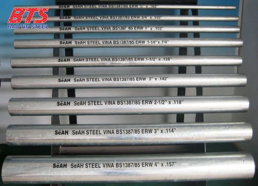 Ống thép SeAH mạ kẽm nhúng nóng 
