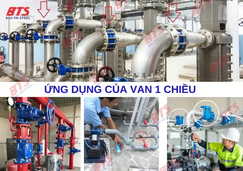 Ứng dụng của van một chiều 