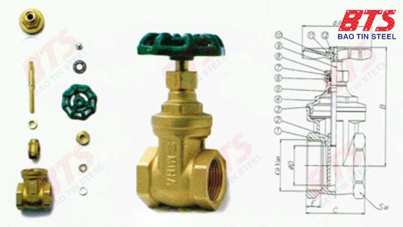 Cấu tạo của Brass Gate Valve