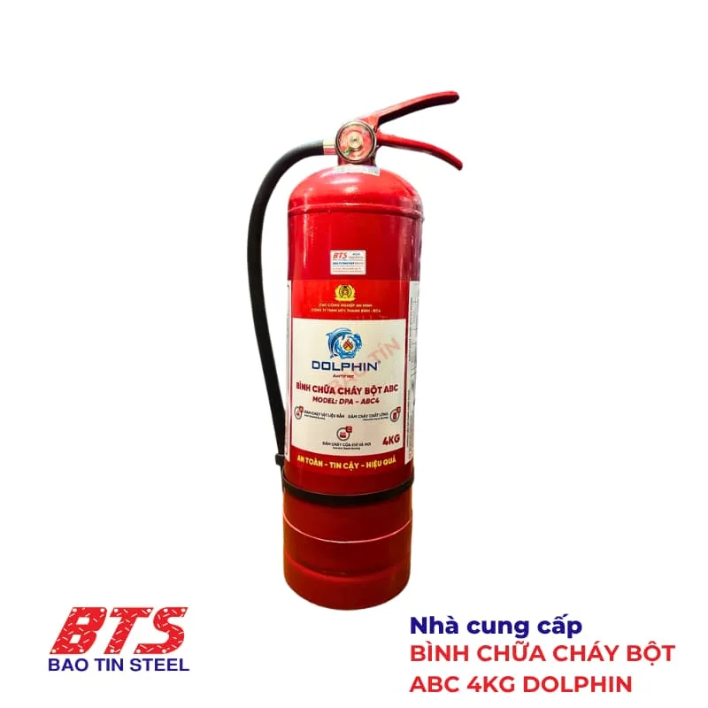 Bình bột chữa cháy ABC 4kg Dolphin