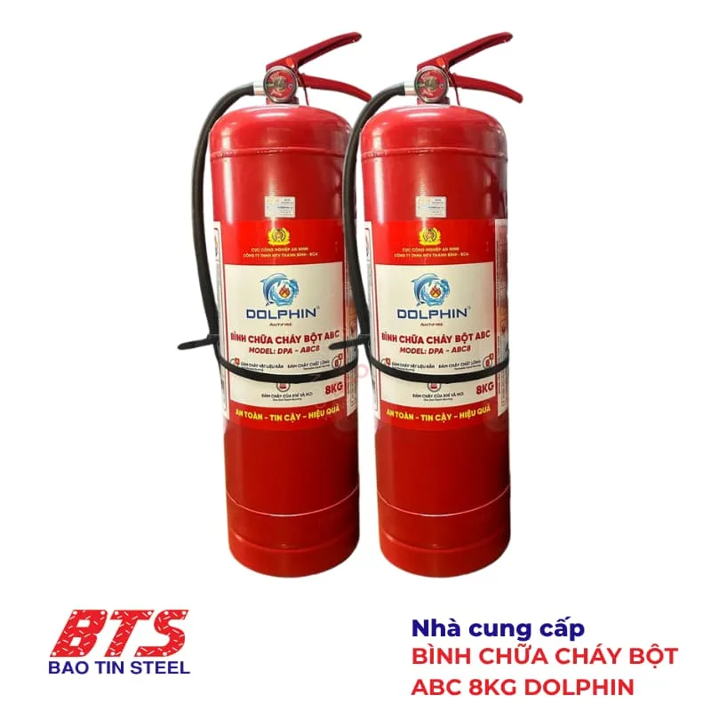 Bình bột chữa cháy ABC 8kg Dolphin