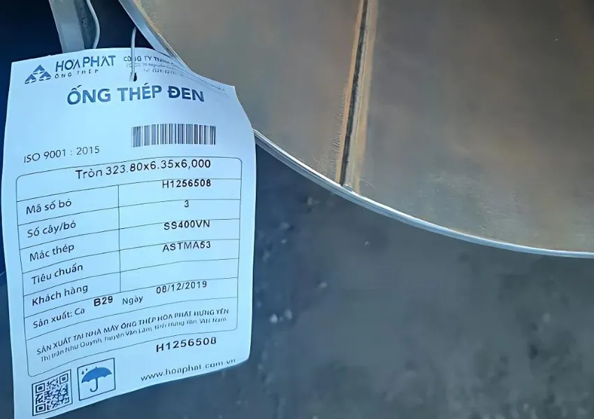 Tem mác trên ống thép