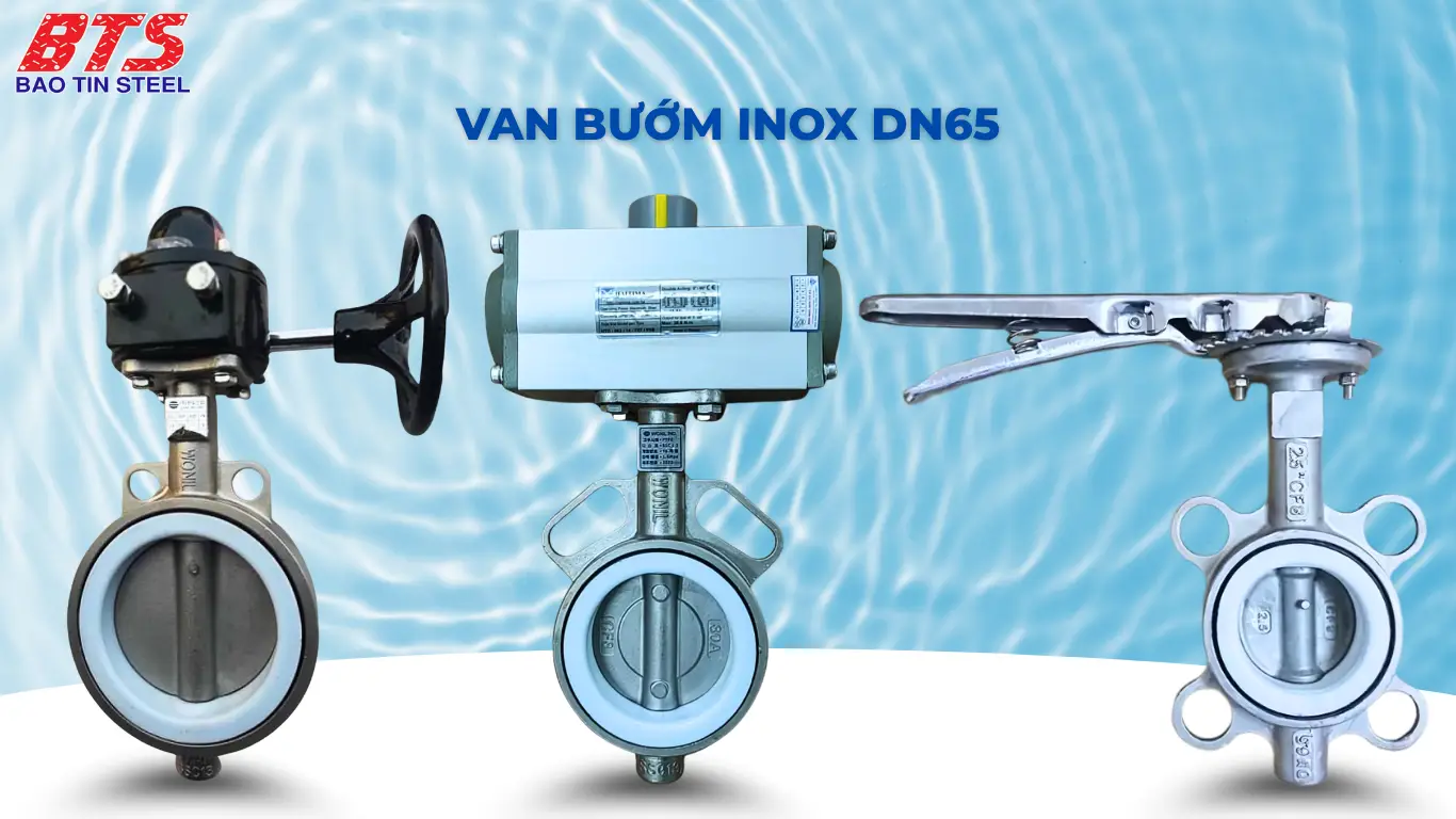 Các loại van bướm inox DN65