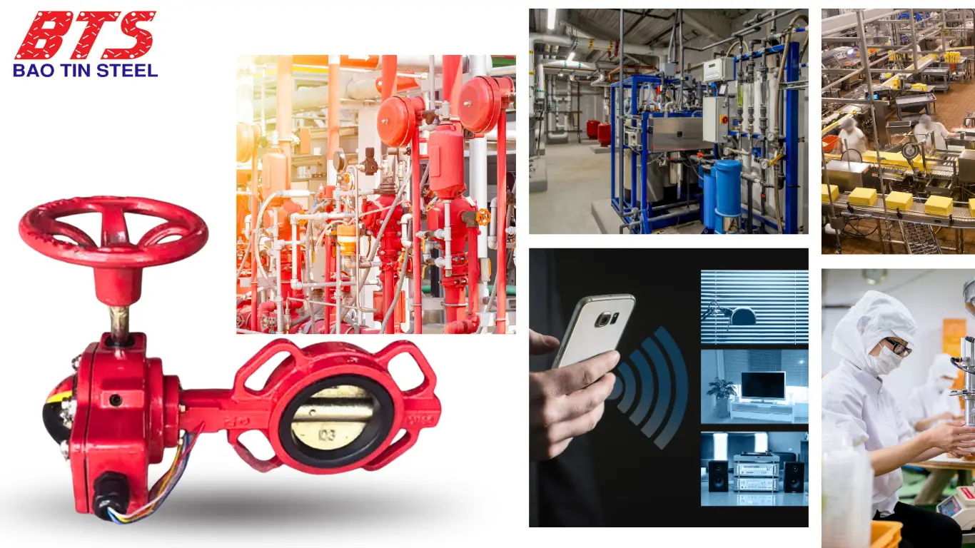 Ứng dụng thực tế của van bướm kèm công tắc giám sát