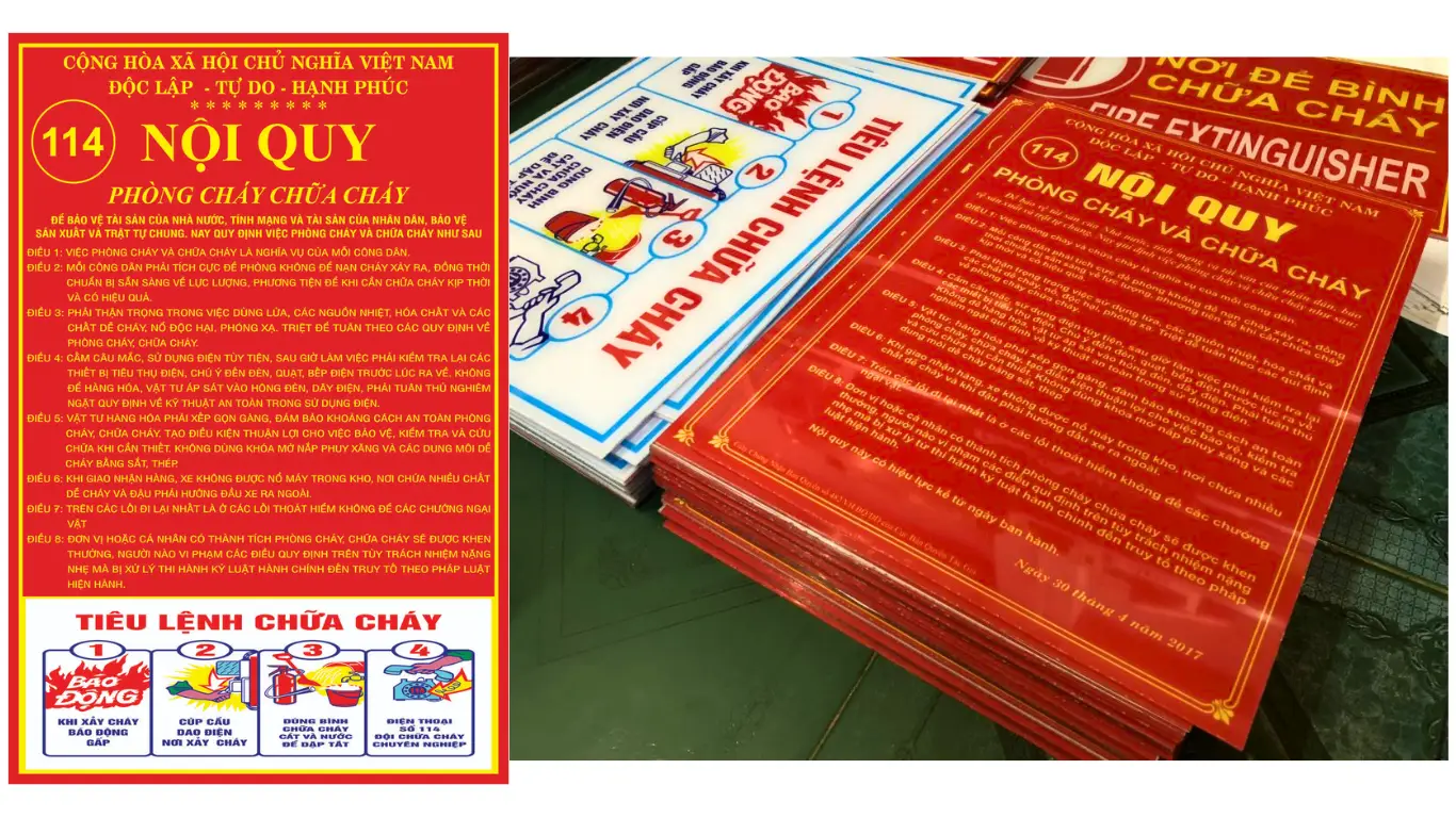 Bảng nội quy PCCC