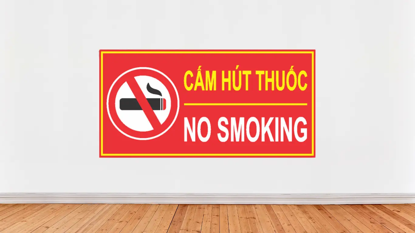 Biển cấm hút thuốc treo tường