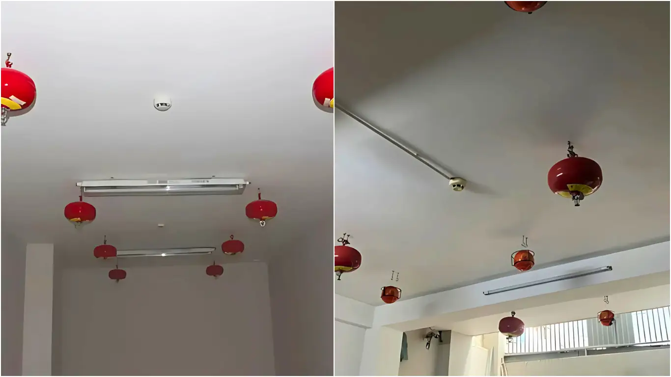 Ứng dụng thực tế bình bột chữa cháy tự động