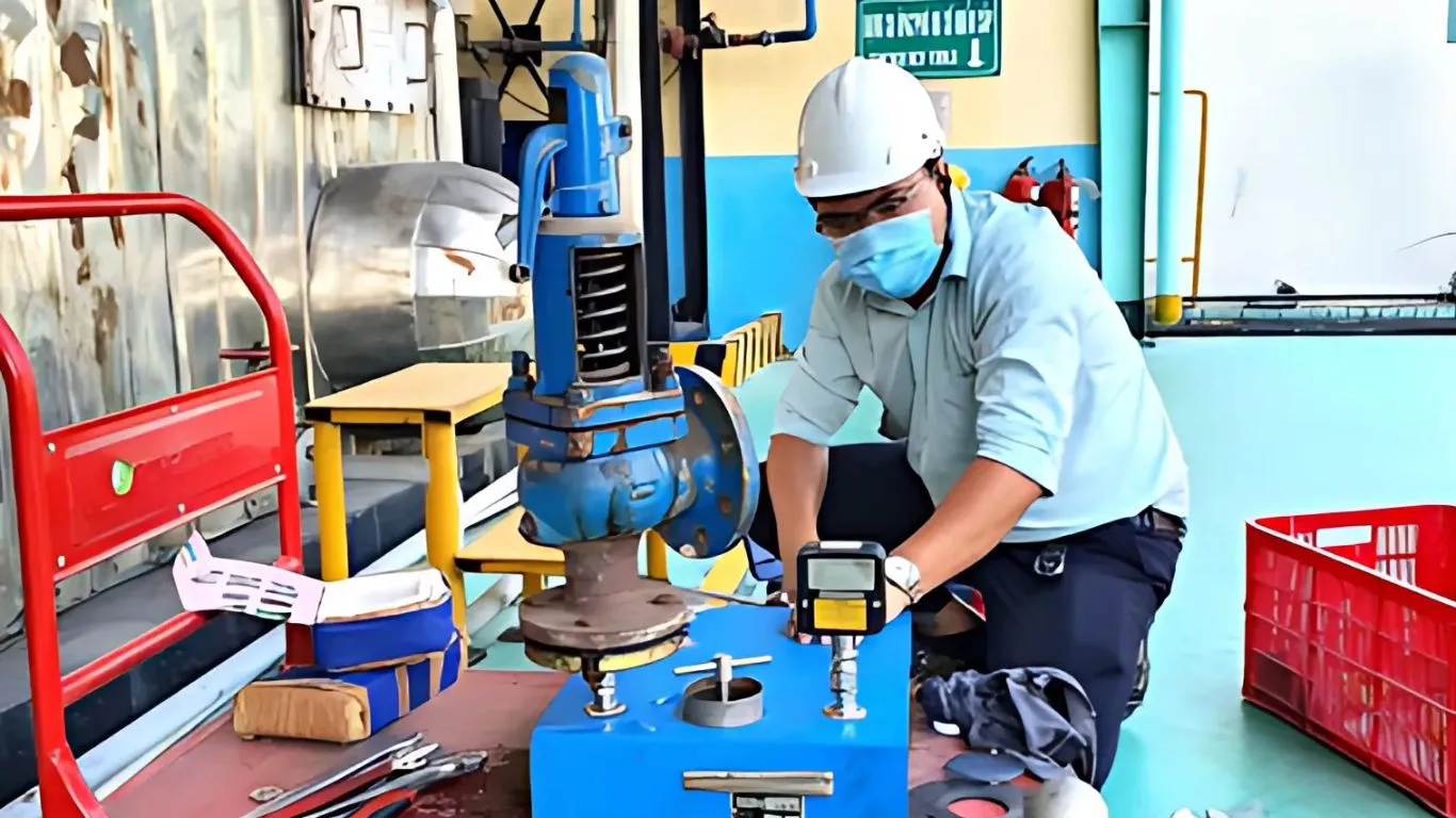 Kiểm tra van an toàn trước khi điều chỉnh