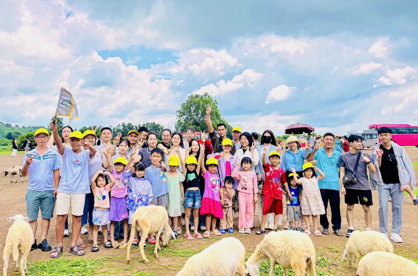 Những khoảnh khắc đáng yêu tại Nông Trại Cừu, nơi cả nhà Thép Bảo Tín được hòa mình vào thiên nhiên và vui đùa cùng những chú cừu thân thiện