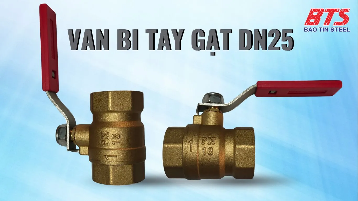 Van bi đồng DN25 tay gạt