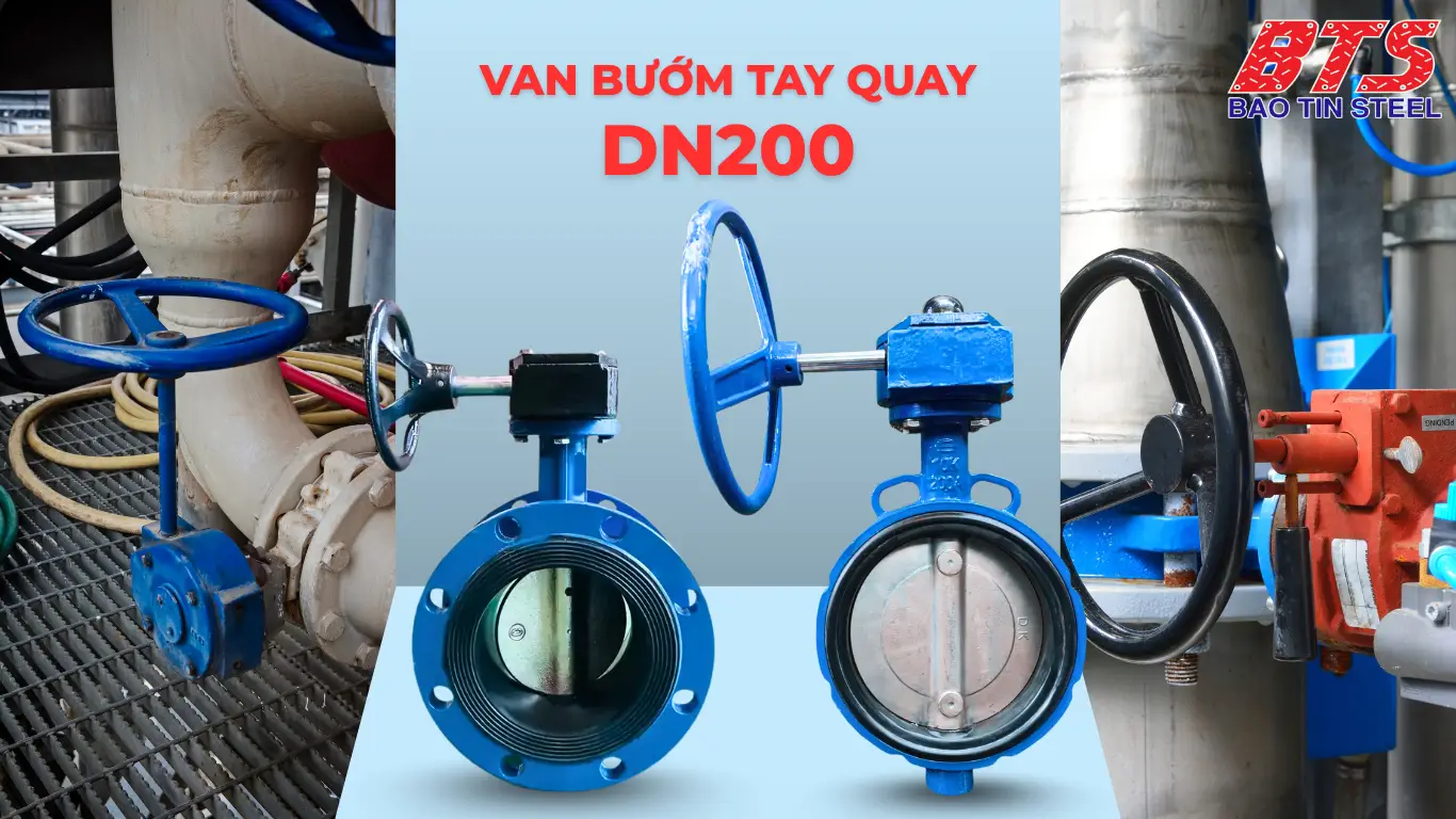 Tổng quan thiết kế van bướm tay quay DN200