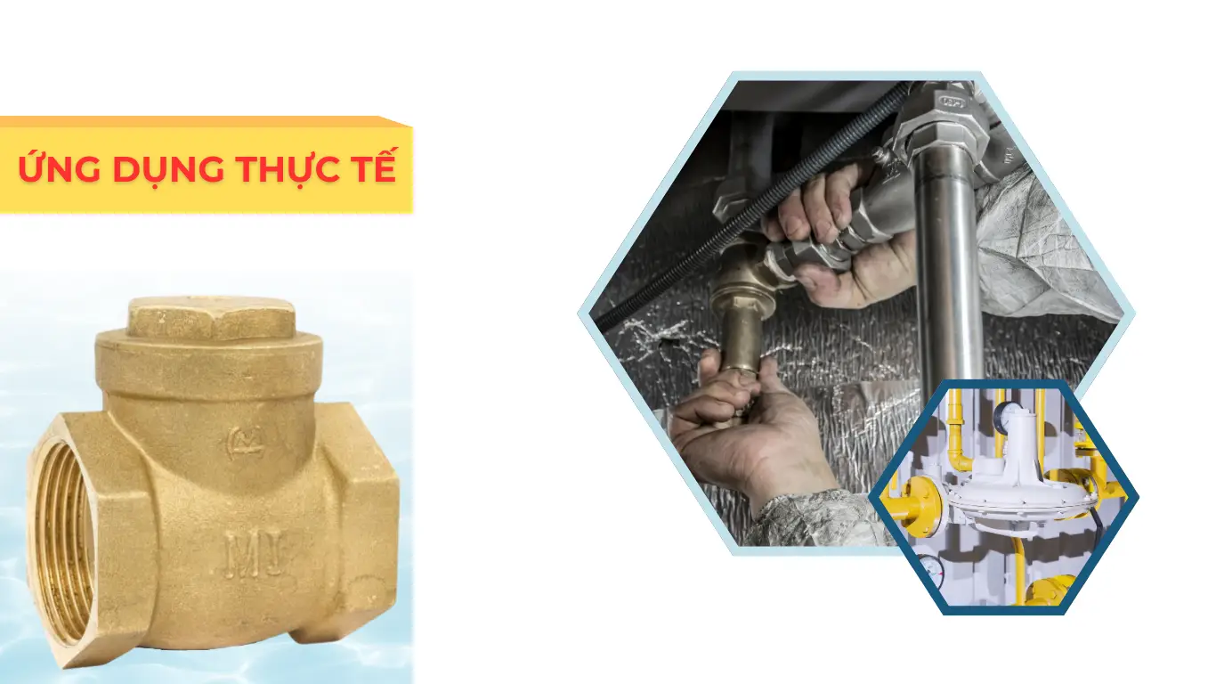 Ứng dụng thực tế của van 1 chiều DN25 bằng đồng
