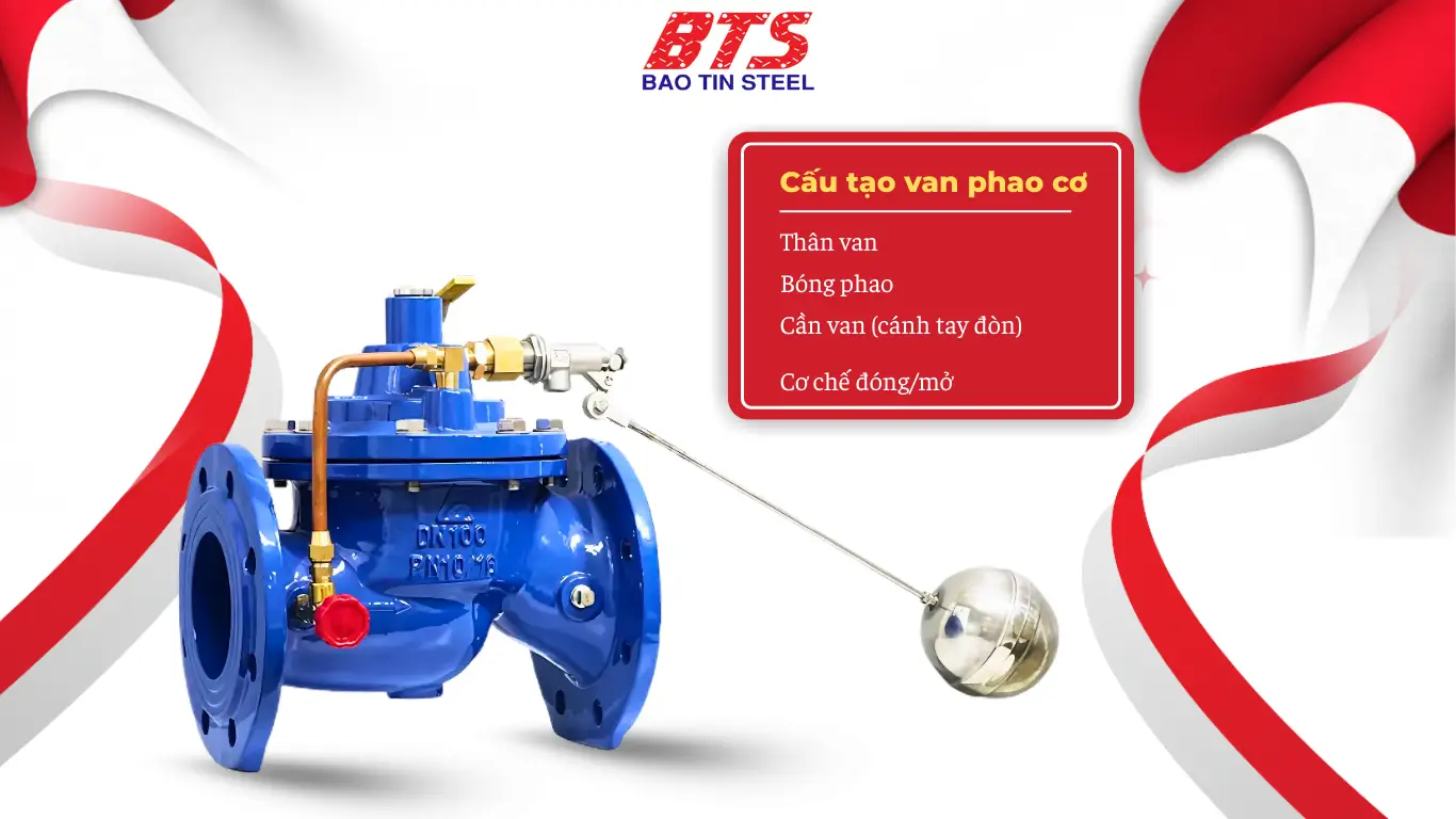 Cấu tạo van phao cơ
