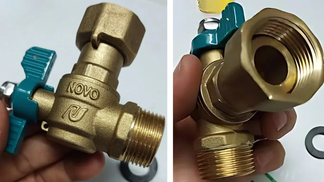 Van góc đồng đồng hồ nước