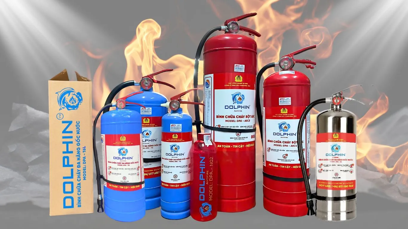 Các loại bình chữa cháy thương hiệu Dolphin 