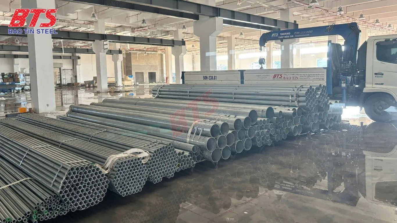 Ống mạ kẽm cho dự án Nhà máy Deli Hải Dương