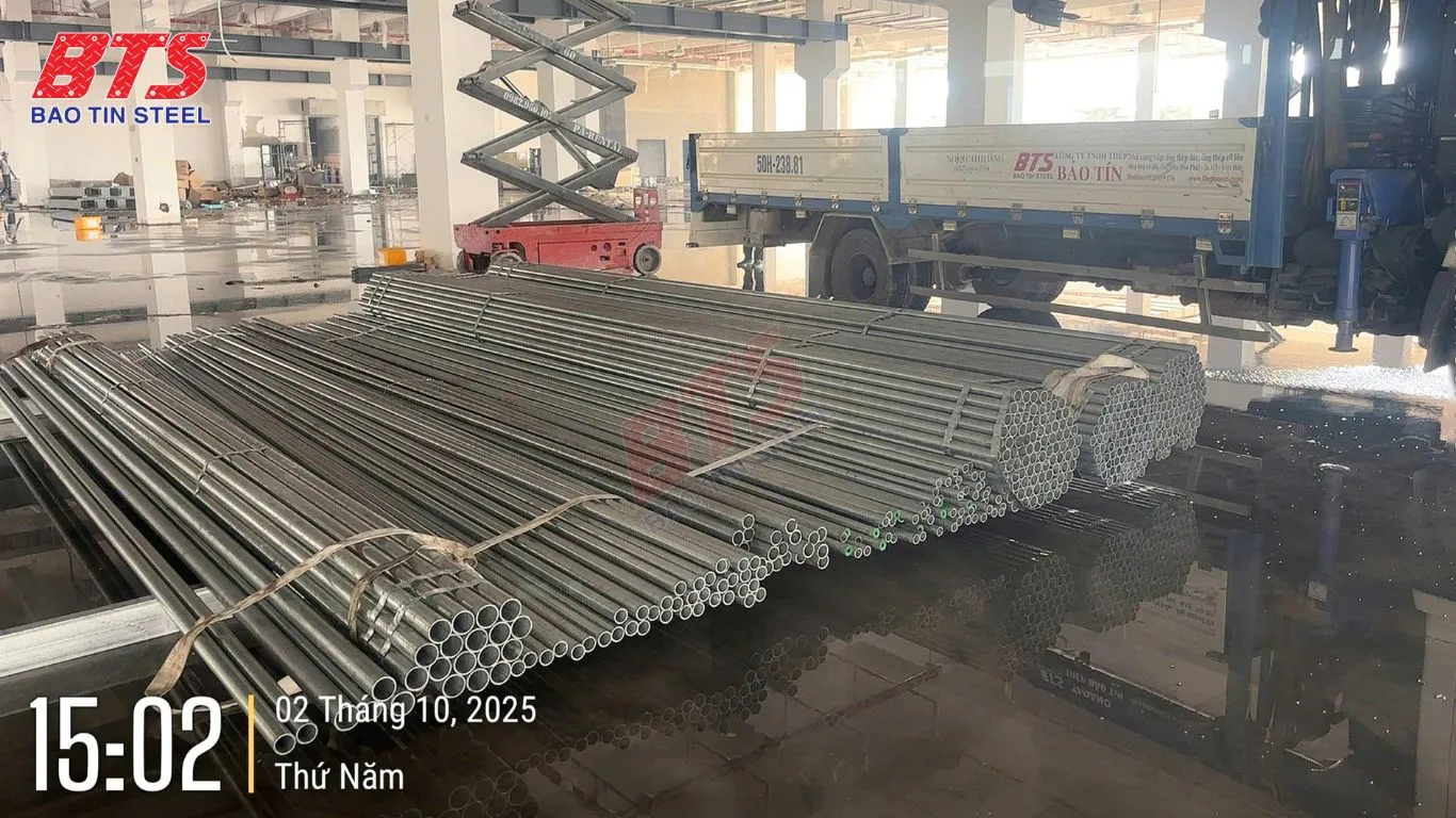 Ống mạ kẽm cho dự án Nhà máy Deli Hải Dương