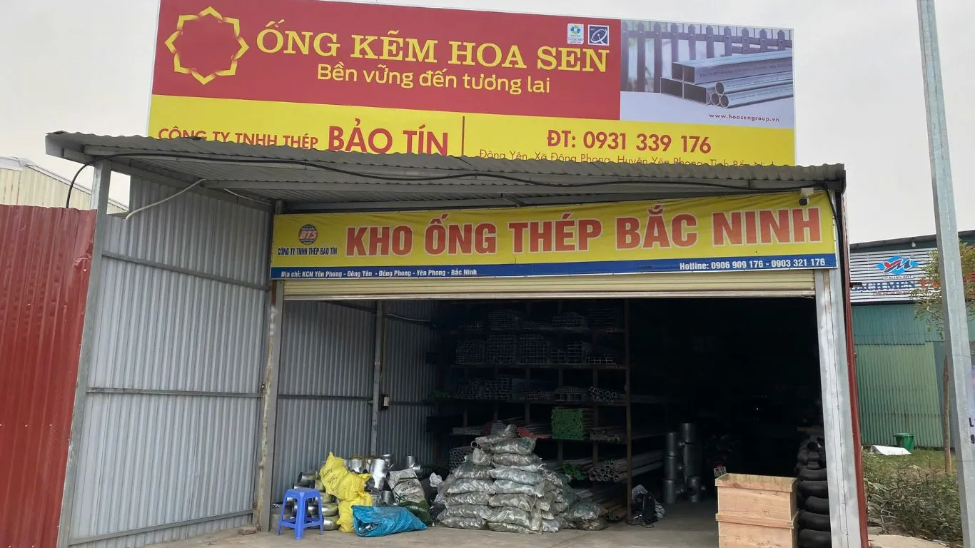 Cửa hàng sắt thép Thép Bắc Ninh (một thành viên của Thép bảo Tín tại miền Bắc)