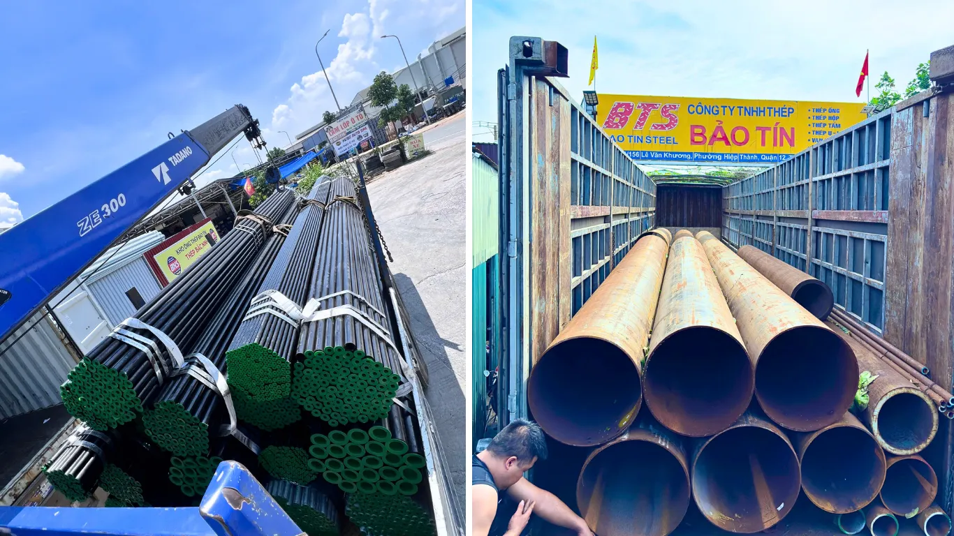 Ống thép các loại tại kho ống Thép Bảo Tín 